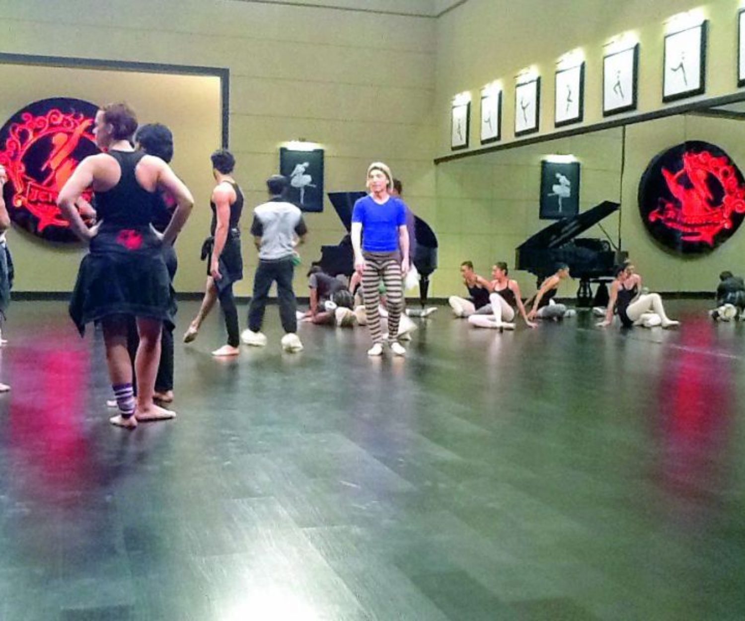 A rehearsal hall in a dance academy, constructed for ABCD